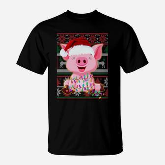 Funny Pig Lover Ugly Christmas Sweater Gift Sweatshirt T-Shirt | Crazezy
