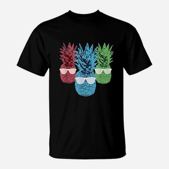 Funny Pineapple Pineapples Summer Sunglass T-Shirt - Thegiftio UK