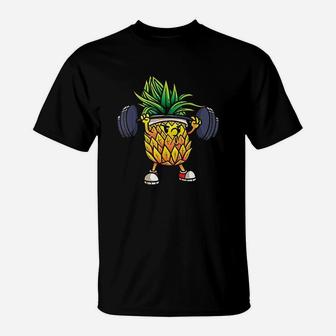 Funny Pineapple Powerlifting Weightlifting Gym Workout Girls T-Shirt | Crazezy UK