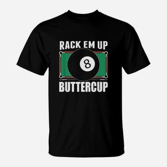 Funny Pool Player Billiards Gift Rack Em Up T-Shirt | Crazezy DE