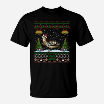 Funny Quail Bird Xmas Gift Santa Hat Ugly Quail Christmas Sweatshirt T-Shirt | Crazezy