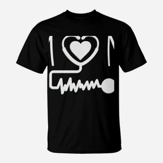 Funny Registered Nurse My Favorite Rn Calls Me Mom Heart T-Shirt | Crazezy UK