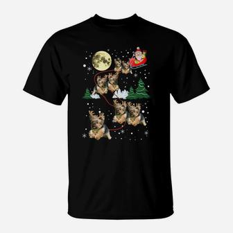 Funny Reindeer Yorkie Xmas Christmas Dog Lovers Gift Sweatshirt T-Shirt | Crazezy UK