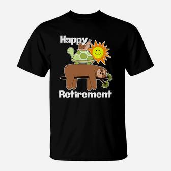 Funny Retirement Gag Gift Funny Sloth Retirement T-Shirt - Thegiftio UK
