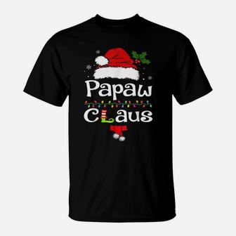 Funny Santa Papaw Claus Christmas Matching Family T-Shirt | Crazezy