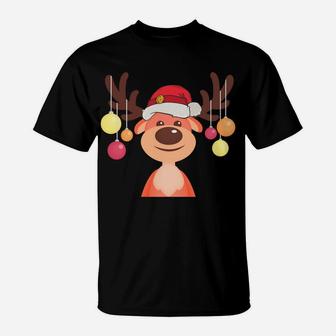 Funny Santa Reindeer Dasher Christmas Group Costume Sweatshirt T-Shirt | Crazezy CA