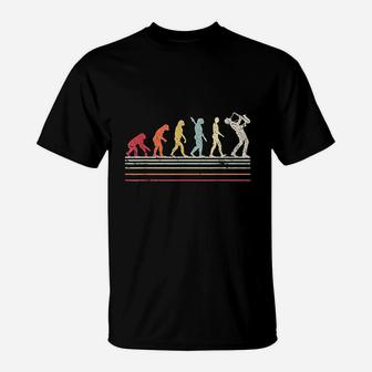Funny Saxophone Retro Vintage Evolution Of Man T-Shirt | Crazezy DE