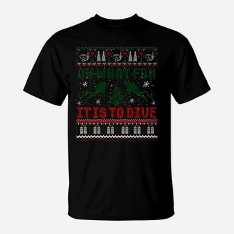 Funny Scuba Diving Diver Ugly Christmas Xmas Gifts Sweater Sweatshirt T-Shirt | Crazezy DE