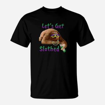 Funny Sloth Party Beer Drinking For Men Women T-Shirt - Thegiftio UK
