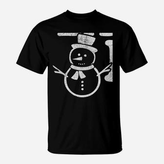 Funny Snowman Ugly Christmas Sweater Style Tees Mens Womens T-Shirt | Crazezy
