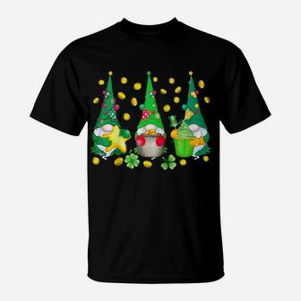 Funny St Patrick's Day Gnome Shirt Women Irish Three Gnomes Raglan Baseball Tee T-Shirt | Crazezy AU