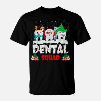 Funny Teeth Santa Reindeer Christmas Dental Squad Xmas T-Shirt | Crazezy DE