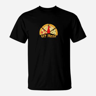Funny Turkey Eat Pizza Funny T-Shirt - Thegiftio UK
