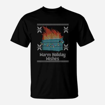 Funny Ugly Warm Holiday Wishes T-Shirt | Crazezy