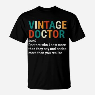 Funny Vintage Doctor Definition Noun Medical T-Shirt | Crazezy
