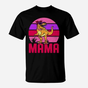 Funny Womens Mama Saurus T Rex Dinosaur Mother's Day Sweatshirt T-Shirt | Crazezy AU
