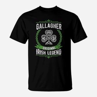 Gallagher Name Irish Legend Shamrock Green St Patrick's Day Sweatshirt T-Shirt | Crazezy AU