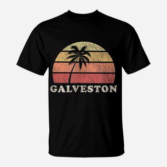 Galveston Tx Vintage 70S Retro Throwback Design T-Shirt | Crazezy DE