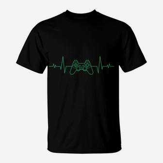Gamer Heartbeat Cool Gaming Christmas Gift T-Shirt | Crazezy DE