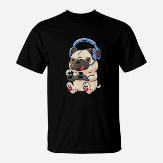 Gamer Pug Gaming Pugs Video Game Gift T-Shirt | Crazezy DE
