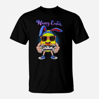 Gaming Easter Egg Gamer Boy Girl Video Game Controller Kids T-Shirt | Crazezy