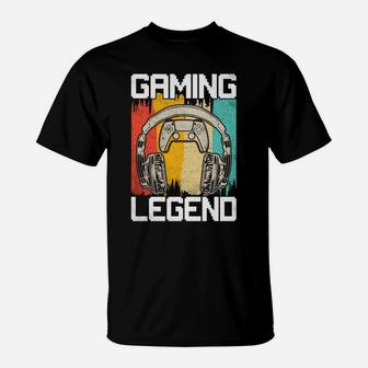 Gaming Legend Pc Gamer Video Games Gift Boys Men Kids T-Shirt | Crazezy