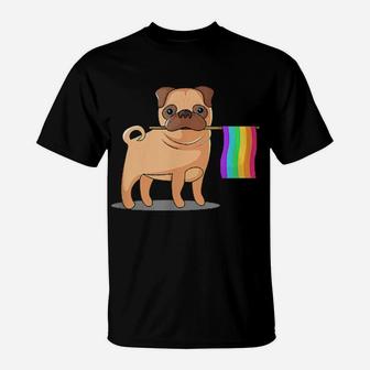 Gay Pride Flag Pug Lgbt Pride T-Shirt - Monsterry