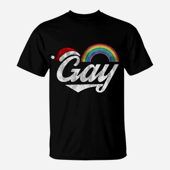 Gay Santa Rainbow Lgbt-Q Pride X-Mas Holiday Christmas Gifts Sweatshirt T-Shirt | Crazezy AU