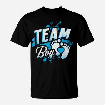 Gender Reveal Team Boy Baby Shower Party Gift Pink Blue Day T-Shirt | Crazezy UK