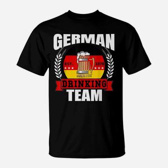German Drinking Team Germany Flag Funny Oktoberfest Gift T-Shirt | Crazezy