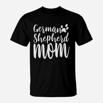 German Shepherd Mom Printed Ladies Next Level Brand T-Shirt | Crazezy UK