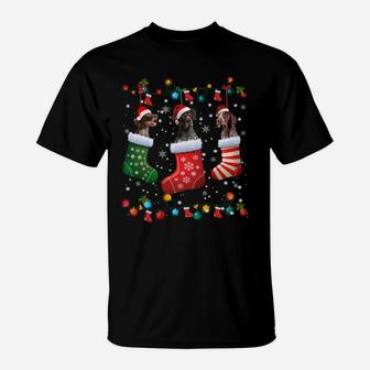 German Shorthaired Pointer Christmas Socks Funny Xmas Pajama Sweatshirt T-Shirt | Crazezy UK