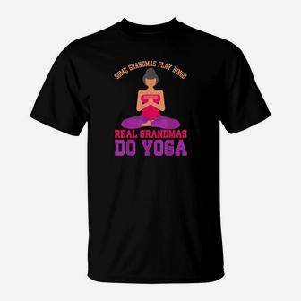Geschenk Für Großmutter Lustige Oma Yoga T-Shirt - Seseable
