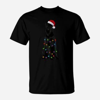 Giant Schnauzer Christmas Lights Xmas Dog Lover Sweatshirt T-Shirt | Crazezy