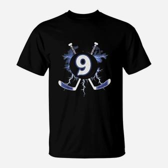 Gift 9Th Birthday Ice Hockey 9 Years Old T-Shirt | Crazezy DE