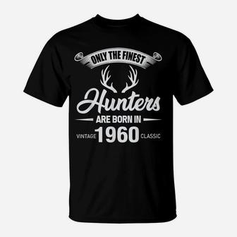 Gift For 60 Year Old Deer Hunting Hunter 1960 60Th Birthday T-Shirt | Crazezy DE