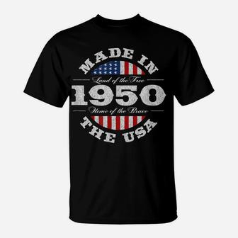 Gift For 70 Year Old Usa 1950 70Th Birthday T-Shirt | Crazezy UK