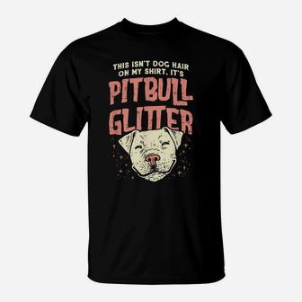 Girls Pitbull Glitter Hair Dog Lover - Mothers Day Gift Mom T-Shirt | Crazezy DE