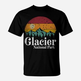 Glacier National Park Retro Style Hiking Vintage Camping Sweatshirt T-Shirt | Crazezy DE