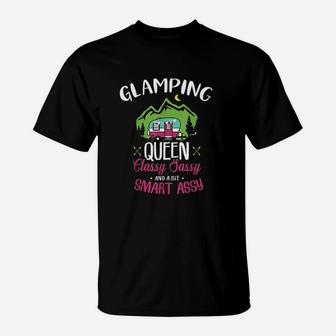 Glamping Queen Classy Sassy Smart Camping Rv Gift T-Shirt | Crazezy DE