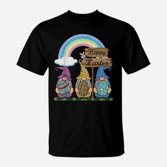 Gnome Easter Shirt Women Leopard Print Easter Egg Teen Girls T-Shirt | Crazezy AU