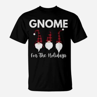 Gnome For The Holidays Home For Christmas Funny 3 Gnomes T-Shirt | Crazezy UK