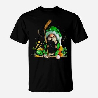 Gnome Hug Ice Hockey Patrick Day T-Shirt - Monsterry