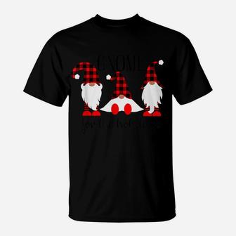 Gnomes For The Holidays Buffalo Plaid Gnome Christmas Xmas T-Shirt | Crazezy DE