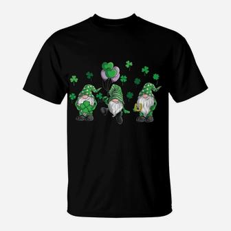 Gnomes St Patricks Day Shamrock Irish Gnome Women Men Kids T-Shirt | Crazezy