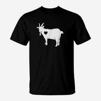 Goat Love With Heart For Goat Farmer T-Shirt | Crazezy AU