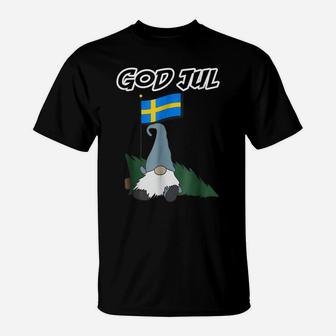 God Jul Swedish Gnome Tshirt Merry Christmas Swedish T-Shirt T-Shirt | Crazezy DE