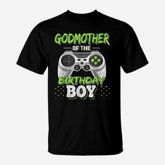 Godmother Of The Birthday Boy Matching Video Game Birthday T-Shirt | Crazezy