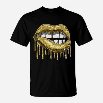 Golden Lip T-Shirt | Crazezy