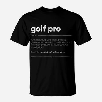 Golf Pro Definition Funny Noun Zip Hoodie T-Shirt | Crazezy DE